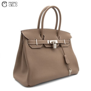 HERMES Authenticated Birkin 30 Beige Brown Leather Handbag