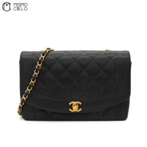 CHANEL Black Caviar Diana Medium Shoulder Bag ^*