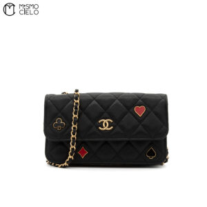 CHANEL Caviar Skin Matelasse Chain Wallet 2023 Casino Cruise Line