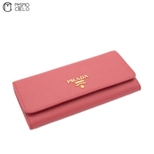 PRADA Saffiano Long Wallet Pink