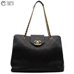 CHANEL Lamb Bicolor Supermodel chain Travel Bag #