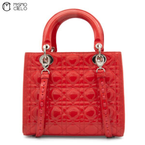 CHRISTIAN DIOR Lady Dior Red Shoulder Handbag