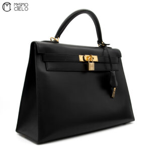 HERMES Authenticated Kelly 32 Black 2 Way Shoulder Bag