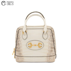 GUCCI Rare Himalayan Crocodile Horsebit 1955 Handbag *
