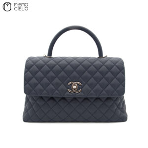 CHANEL Coco Caviar Skin Handle 2 Way Shoulder Handbag
