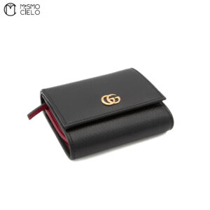 GUCCI GG Marmont  Black Compact Wallet *