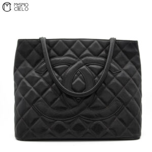 CHANEL Caviar Skin Black Tote Bag ^ #