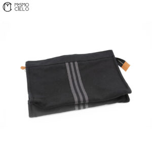 HERMES Black Cloth Clutch bag