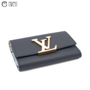 LOUIS VUITTON Portefeuille Capucines Compact Navy *