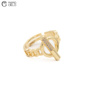 MY BEADS JOYAS 18K Gold Plated Standard Rings