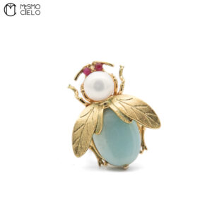 MY BEADS JOYAS 18K Gold Plated Bee Rings