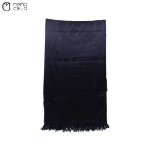 HERMES New Libris Stole Cashmere X Silk Navy Scarf *