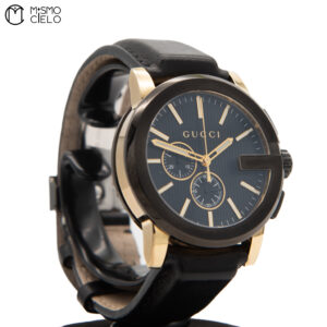 GUCCI  G- Chrono QZ Black & Gold Belt