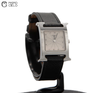 HERMES HH1.210 Watch White Face Black Band* ^