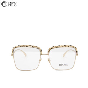 CHANEL Square Chain Trim Tortoise Sunglasses *