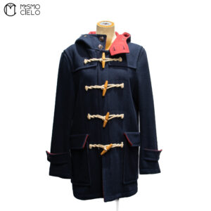 BURBERRY Navy Duffle Coat Black Label Size M