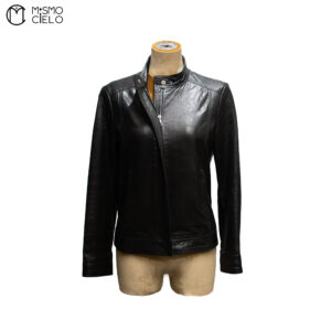 GUCCI Leather Rider's Jacket Black with Red Lining Size 40