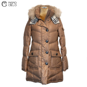 BURBERRY Brown Feather Down Coat Blue Label Size 38