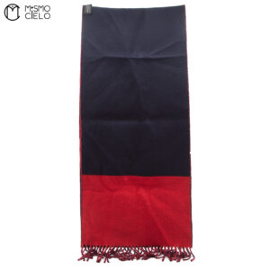 HERMES Cashmere Navy Red Scarf  *