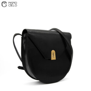YSL Black Lizard Skin Shoulder Bag