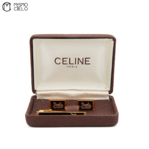 CELINE Celine cufflinks and tie Pin