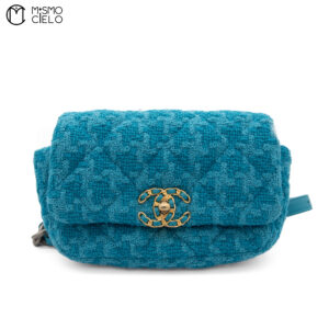 CHANEL Blue Tweed  Waist Bag ^ #
