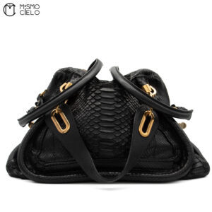 CHLOE Black Paradis Python  Shoulder bag