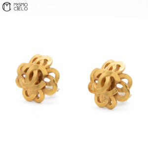 CHANEL * Coco Mark Clip-on Earrings Gold