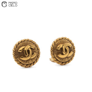 CHANEL*  Rope Edge CC Logo Clip-on earrings