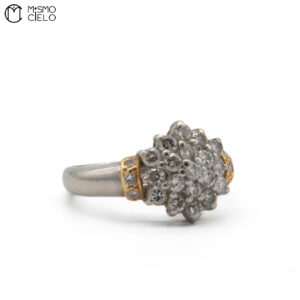 MY BEADS LUXE PT900 Diamond and Gold 4.5g Ring 0.72ct D