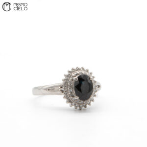 MY BEADS LUXE PT900 Sapphire and Diamond 4g Ring 1.0ct S  D0.25ct D