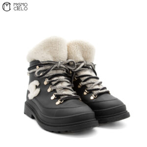 CHANEL Shearling Boots with Reversible Spikes *