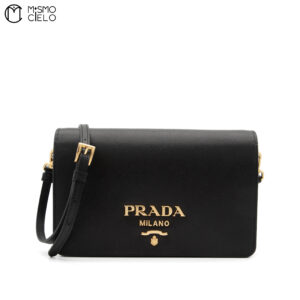 PRADA Black Mini Saffiano Shoulder Bag