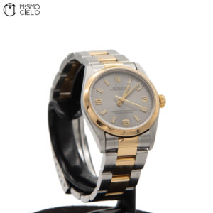ROLEX 77483 Grey Face Oyster Perpetual Bar Markers