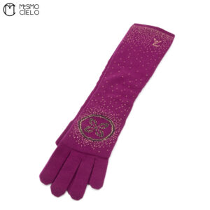 LOUIS VUITTON Purple Pink Long Arm Gloves Medium