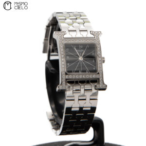 HERMES HH1.230 Diamond Bezel Black Dial Watch *
