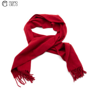 BURBERRY Red Cashmere Scarf 146 cm