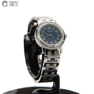 HERMES CL4.210 Clipper Date Navy Dial Watch *