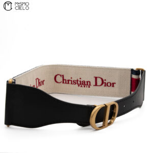 CHRISTIAN DIOR Wide Velvet Belt 79cm *