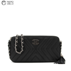 CHANEL Chevron Wallet On Chain ^#*