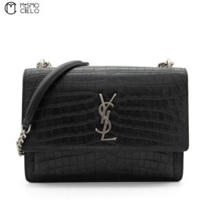 YVES SAINT LAURENT Sunset Chain Black Shoulder Bag