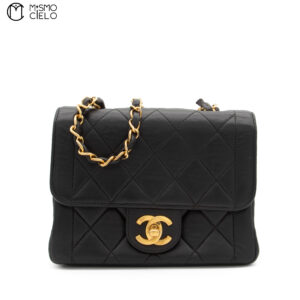 CHANEL Mini Matelasse Coco Mark Lambskin Handbag