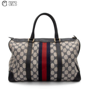 GUCCI GG Supreme Sherry Line Boston Bag