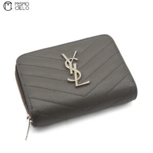 YVES SAINT LAURENT Compact Cassandre Matelasse Zip Wallet