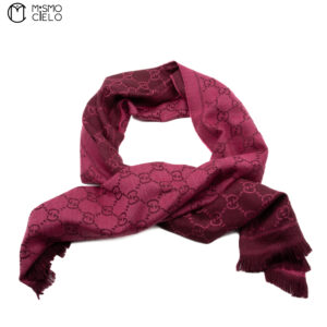 GUCCI Pink GG link scarf 184 cm