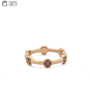 GUCCI 750PG K18  Sapphire 2.2g  Ring Size 9 *