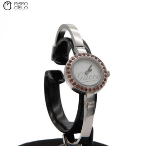 GUCCI 105 Garnet Bezel Watch *