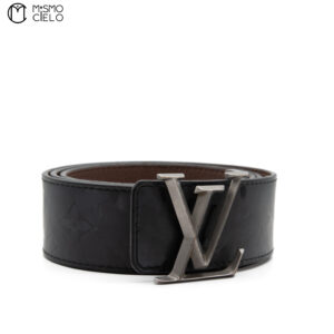 LOUIS VUITTON Blue and Silver Belt 85 cm