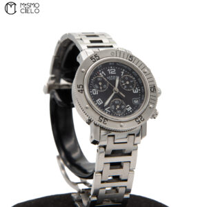HERMES CL2.310 Clipper Black Dial Chrono Watch *