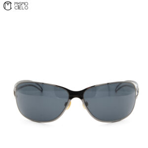 CHANEL Grey Metal CHANEL Label Sunglasses